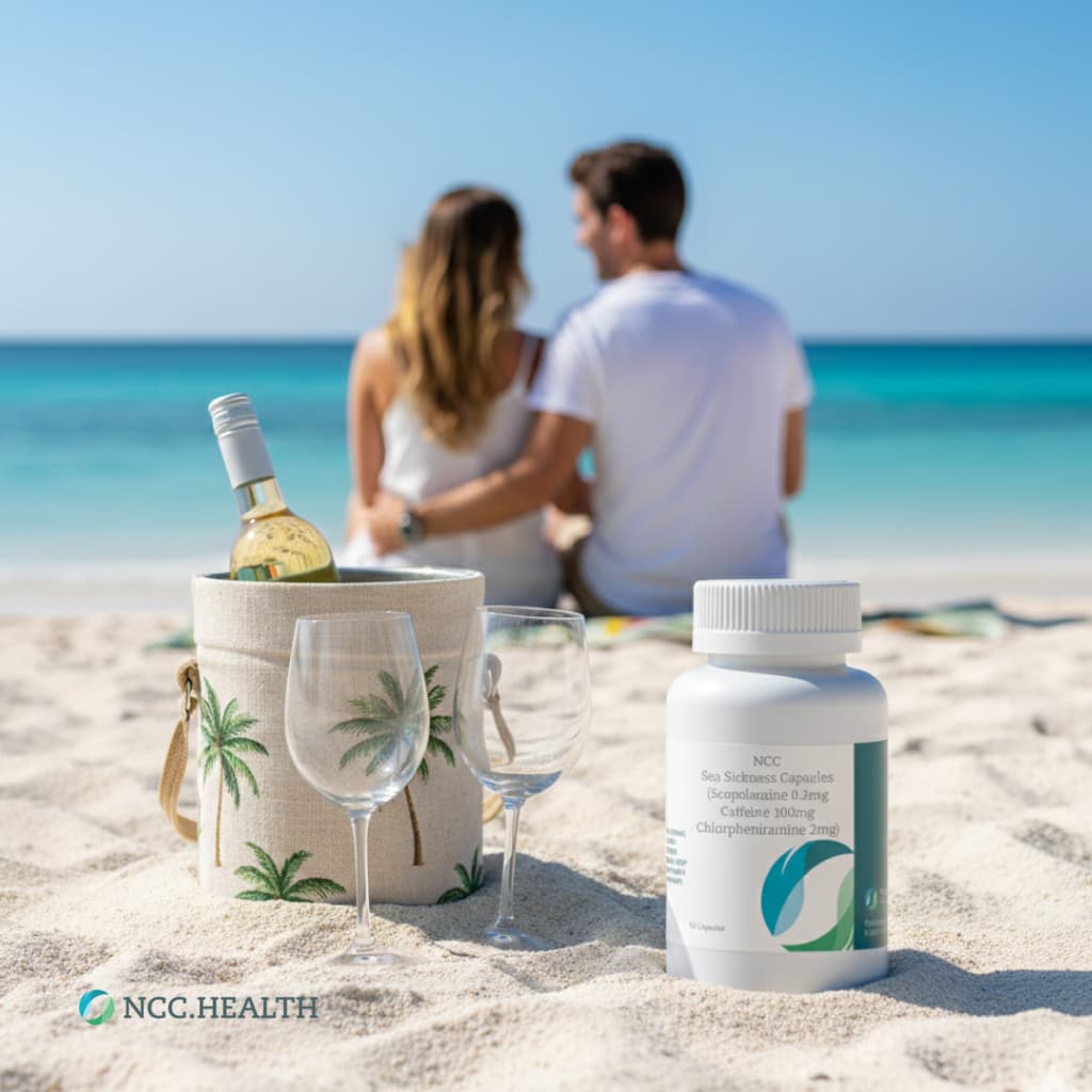 NCC.health - Sea Sickness Tablets - Compounded scopolamine & antihistamine supplement capsules