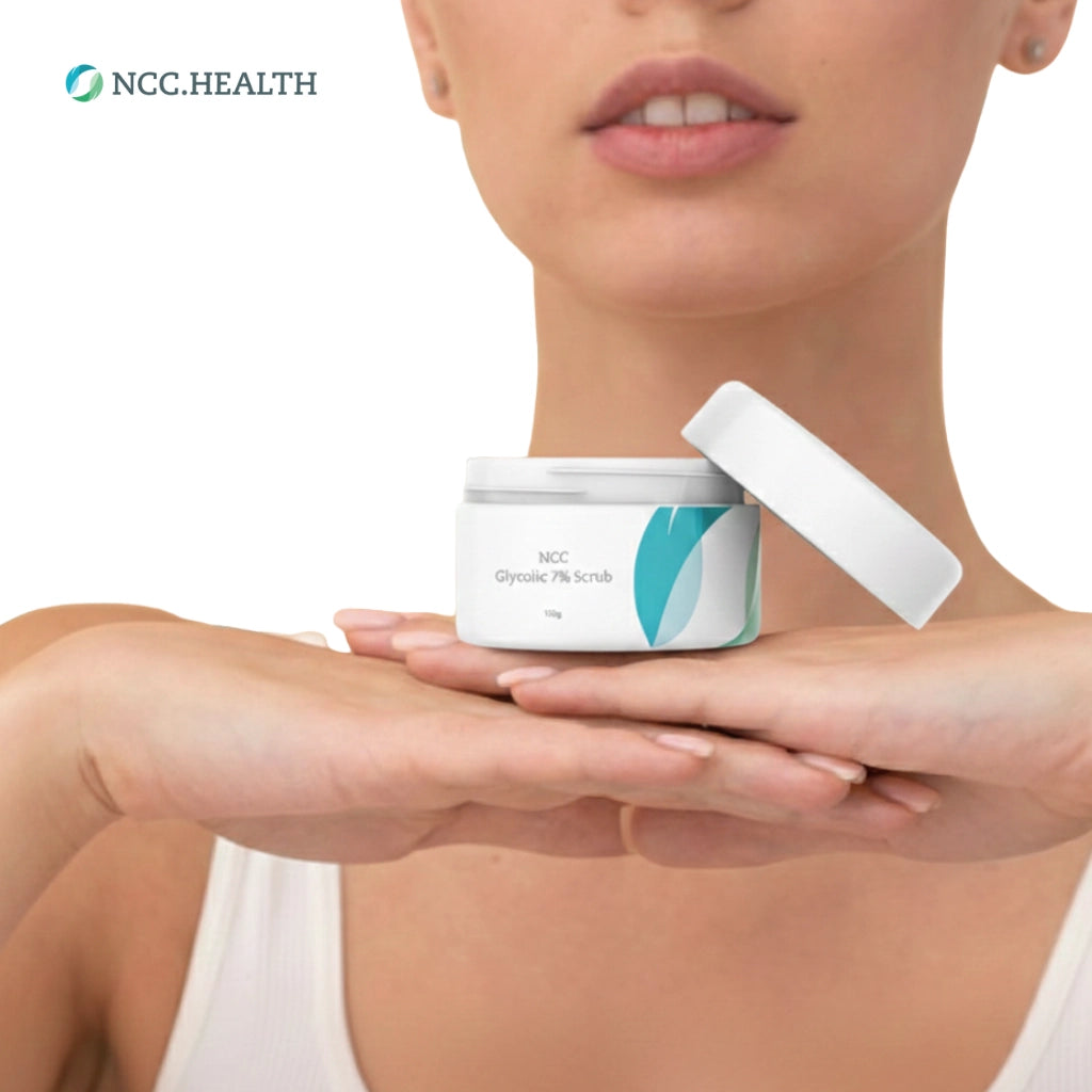NCC.health - Glycolic Acid Scrub (7%) - Therapeutic glycolic acid exfoliating scrub