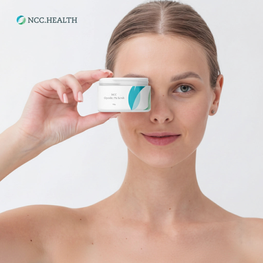 NCC.health - Glycolic Acid Scrub (7%) - Therapeutic glycolic acid exfoliating scrub